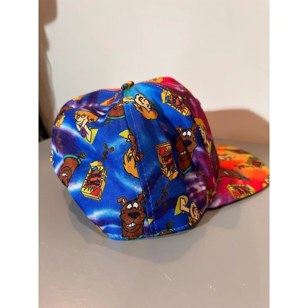 Scooby-Doo Shaggy Scooby Snacks Tie Dye All Over Print Snapback Hat Cap OSFM